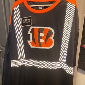 Reflective Black and Orange short Sleeve Shirt